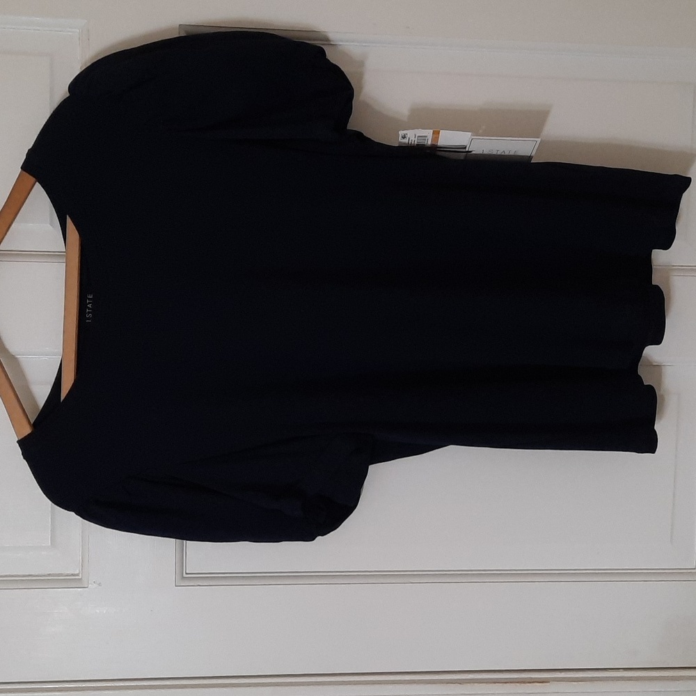 NWT I.STATE CLASSIC NAVY BLUE KNOTTED  TOP SZ 3X